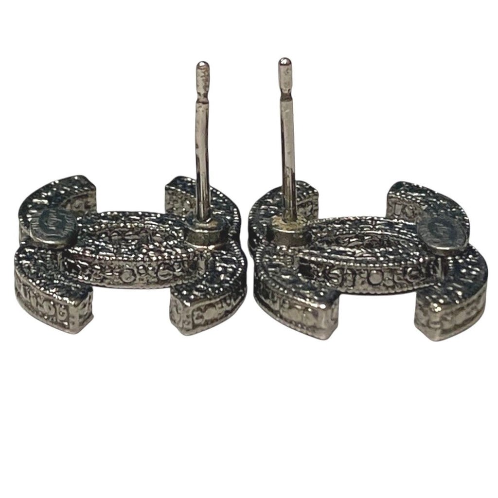 Chanel CC Logo Earrings Metal Rhinestone — view 5