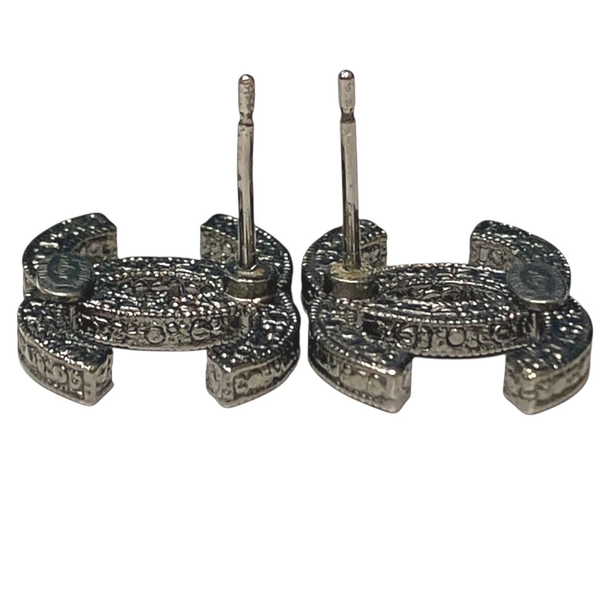 Chanel CC Logo Earrings Metal Rhinestone — view 5