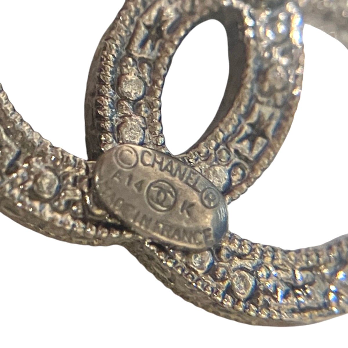 Chanel CC Logo Earrings Metal Rhinestone — view 7
