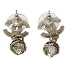 Chanel CC Logo Earrings Metal Rhinestone — view 3