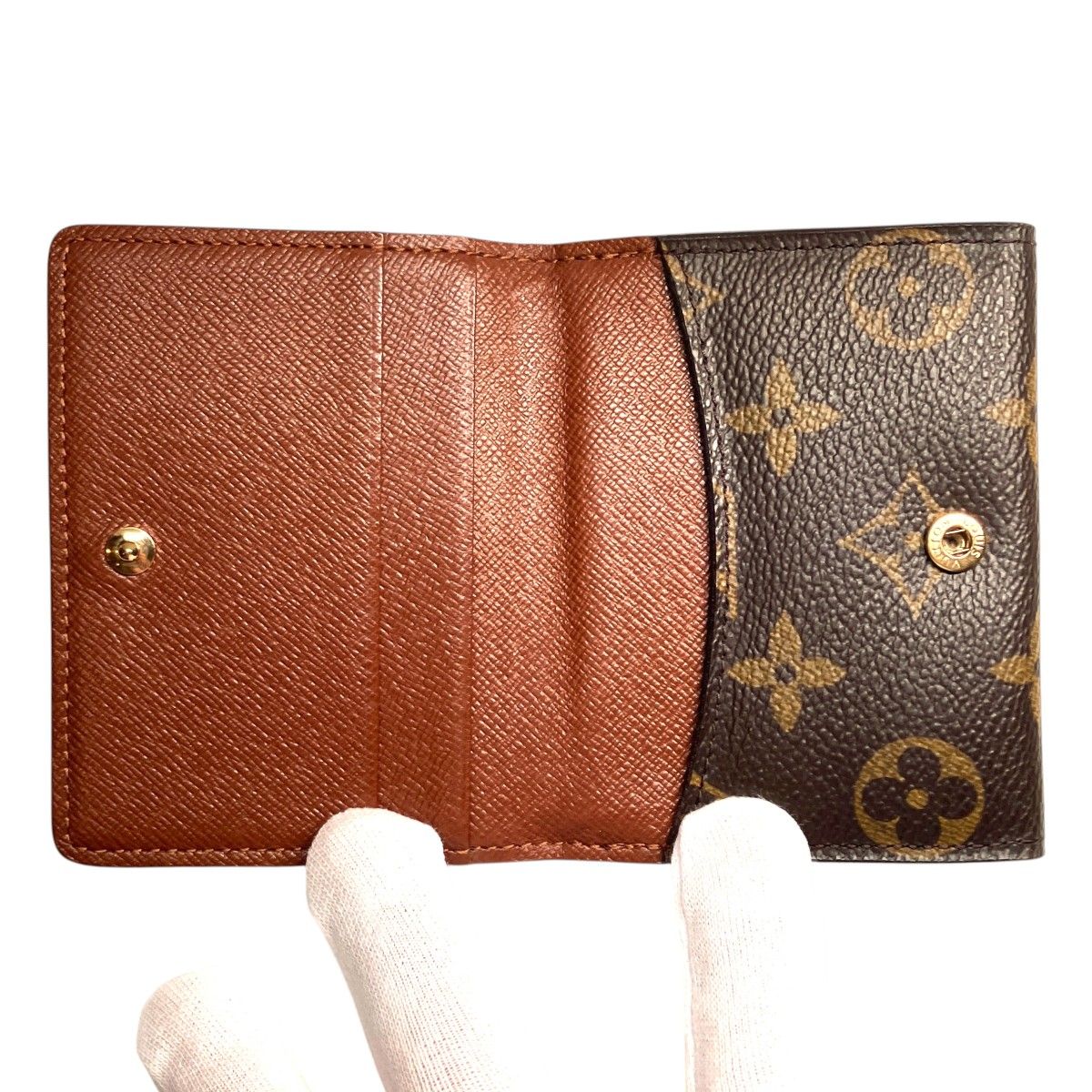 Louis Vuitton Portefeuille Monnaie Monogram Bifold Wallet Canvas — view 3