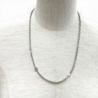 Louis Vuitton Chain LV Yours Palladium LV Logo Monogram Flower Necklace — view 3