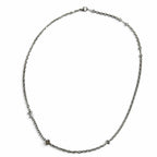 Louis Vuitton Chain LV Yours Palladium LV Logo Monogram Flower Necklace
