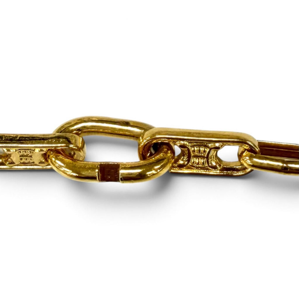 Celine Vintage Triomphe Chain 2-Way Bracelet Necklace Gold — view 6
