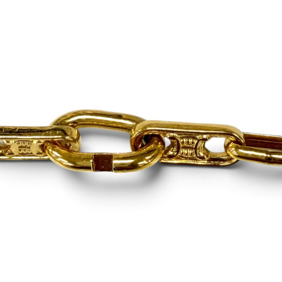 Celine Vintage Triomphe Chain 2-Way Bracelet Necklace Gold — view 6