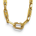 Celine Vintage Triomphe Chain 2-Way Bracelet Necklace Gold