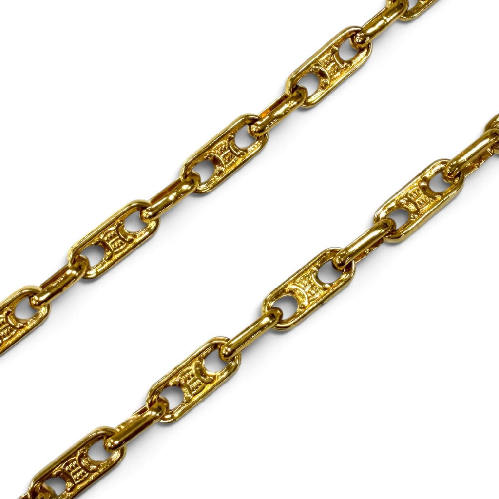 Celine Vintage Triomphe Chain 2-Way Bracelet Necklace Gold — view 5