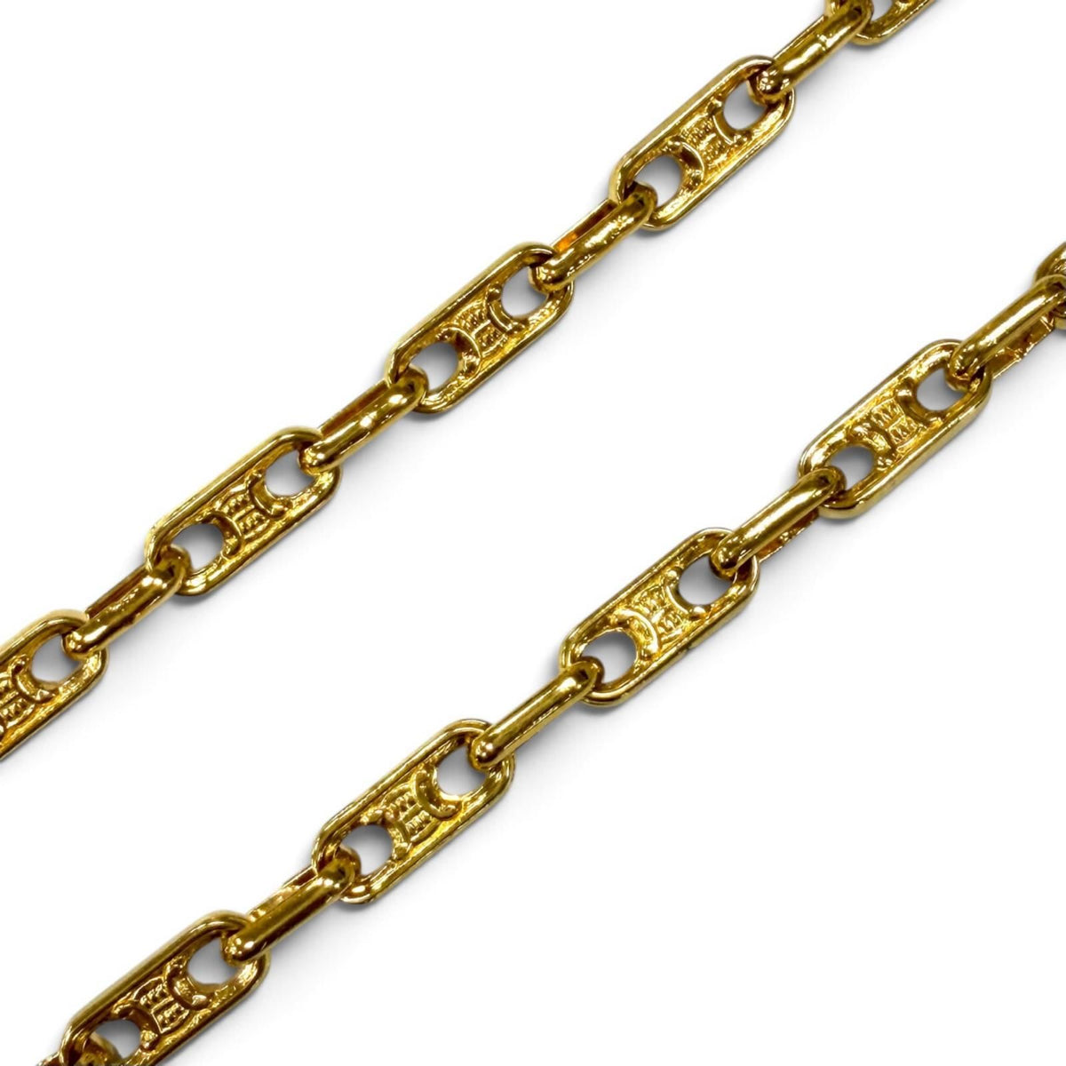 Celine Vintage Triomphe Chain 2-Way Bracelet Necklace Gold — view 5
