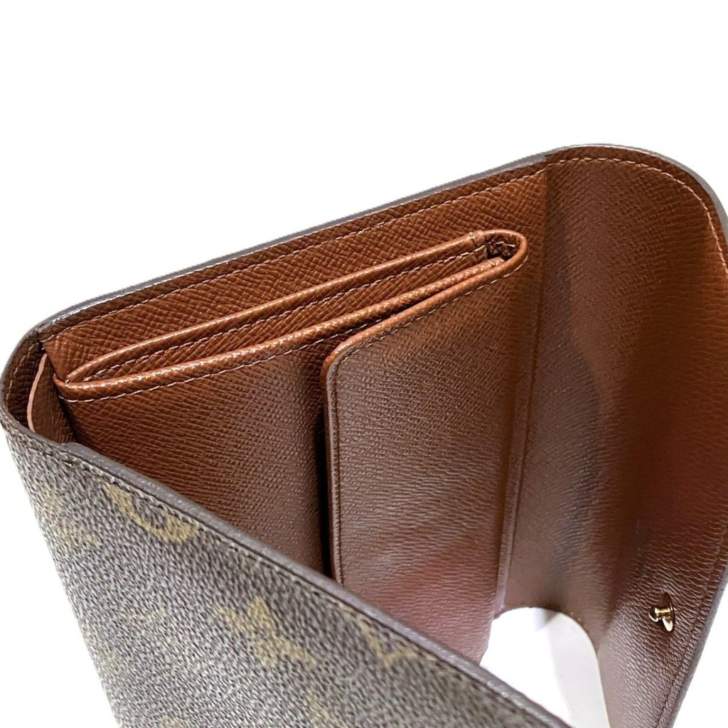 Louis Vuitton Porte Tresor Etui Papiers Monogram Trifold Wallet Canvas — view 8