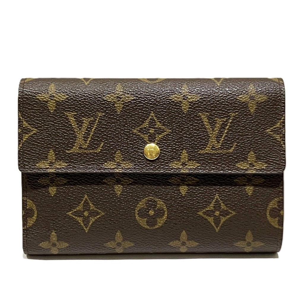 Louis Vuitton Porte Tresor Etui Papiers Monogram Trifold Wallet Canvas