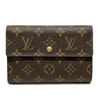 Louis Vuitton Porte Tresor Etui Papiers Monogram Trifold Wallet Canvas