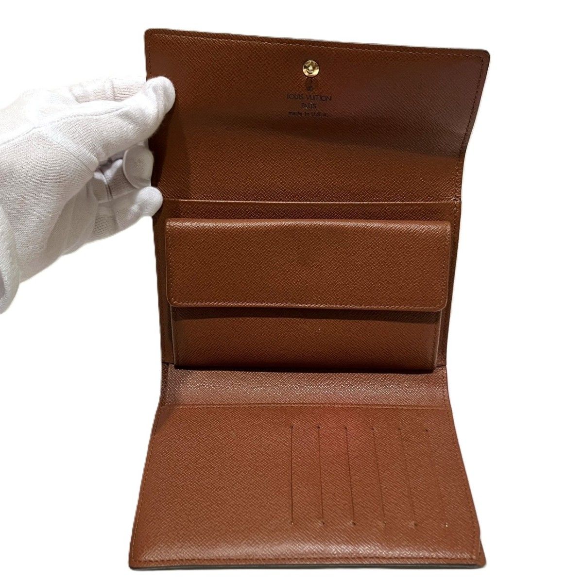 Louis Vuitton Porte Tresor Etui Papiers Monogram Trifold Wallet Canvas — view 3