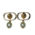 Dior Petit CD Earrings Faux Pearl — view 3