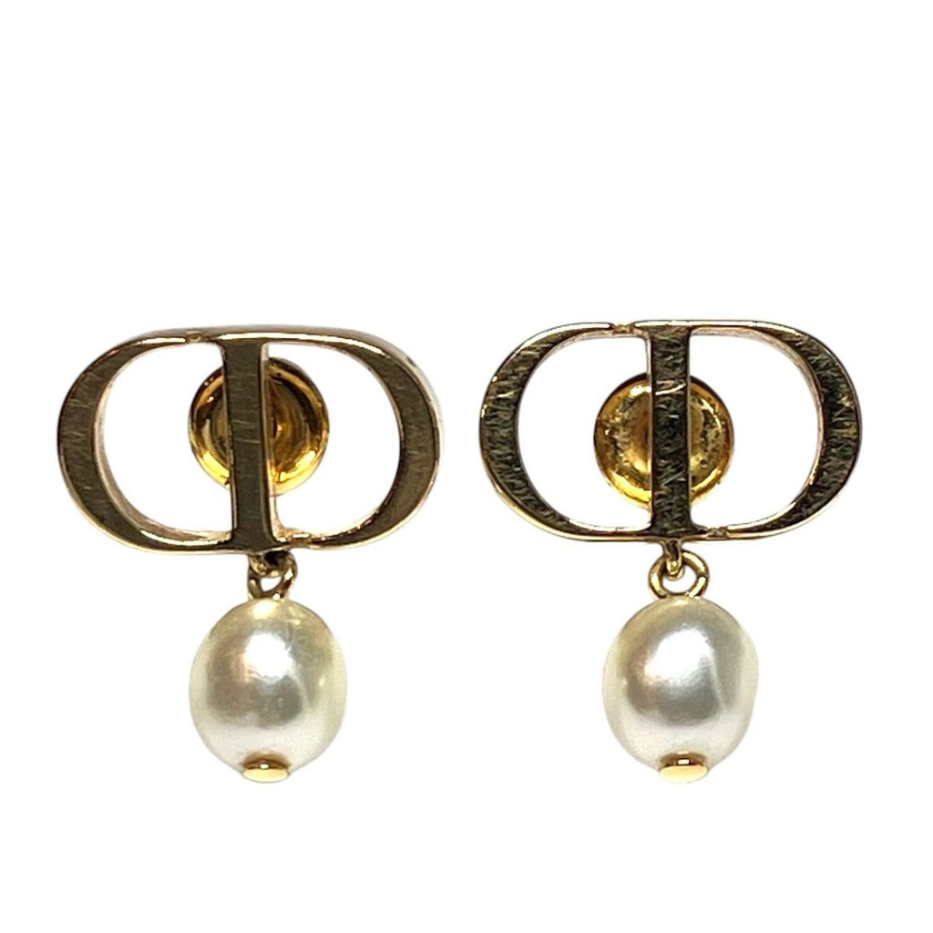 Dior Petit CD Earrings Faux Pearl