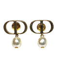 Dior Petit CD Earrings Faux Pearl