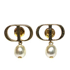 Dior Petit CD Earrings Faux Pearl