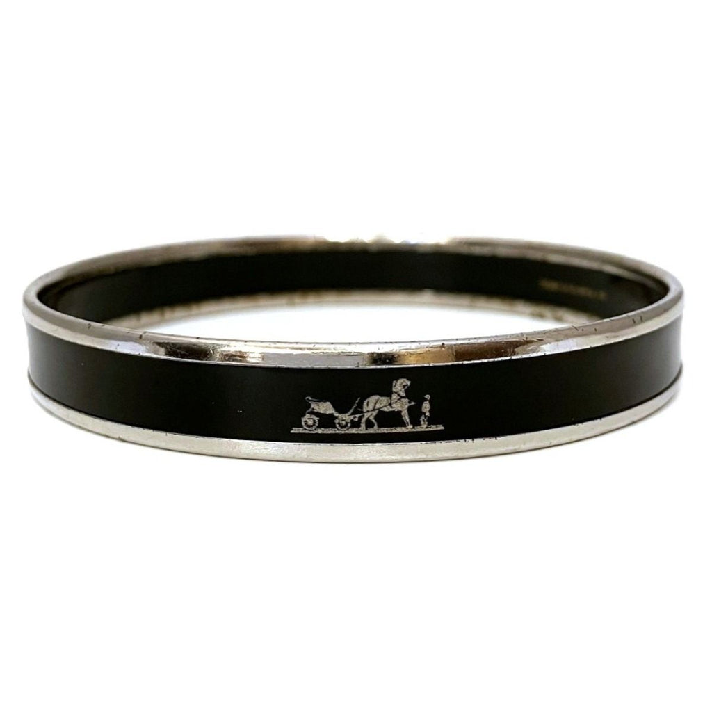 Hermes Enamel Caleche Bangle Alloy Bracelet