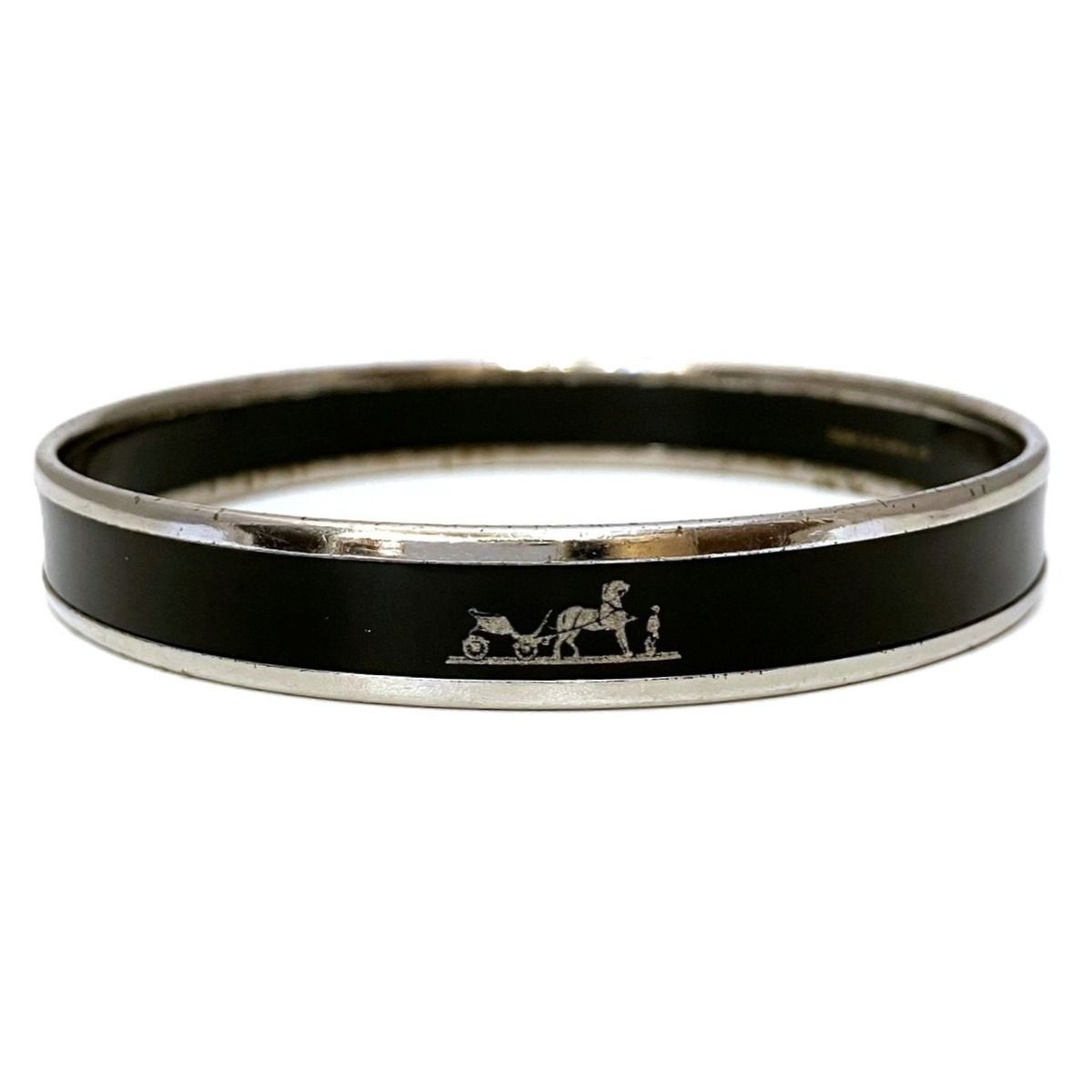 Hermes Enamel Caleche Bangle Alloy Bracelet