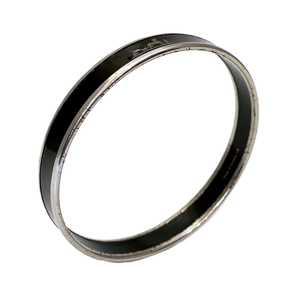 Hermes Enamel Caleche Bangle Alloy Bracelet — view 5