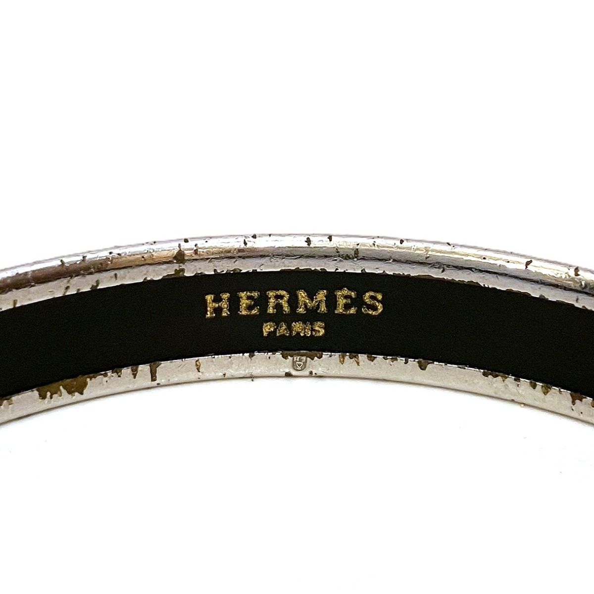 Hermes Enamel Caleche Bangle Alloy Bracelet — view 2