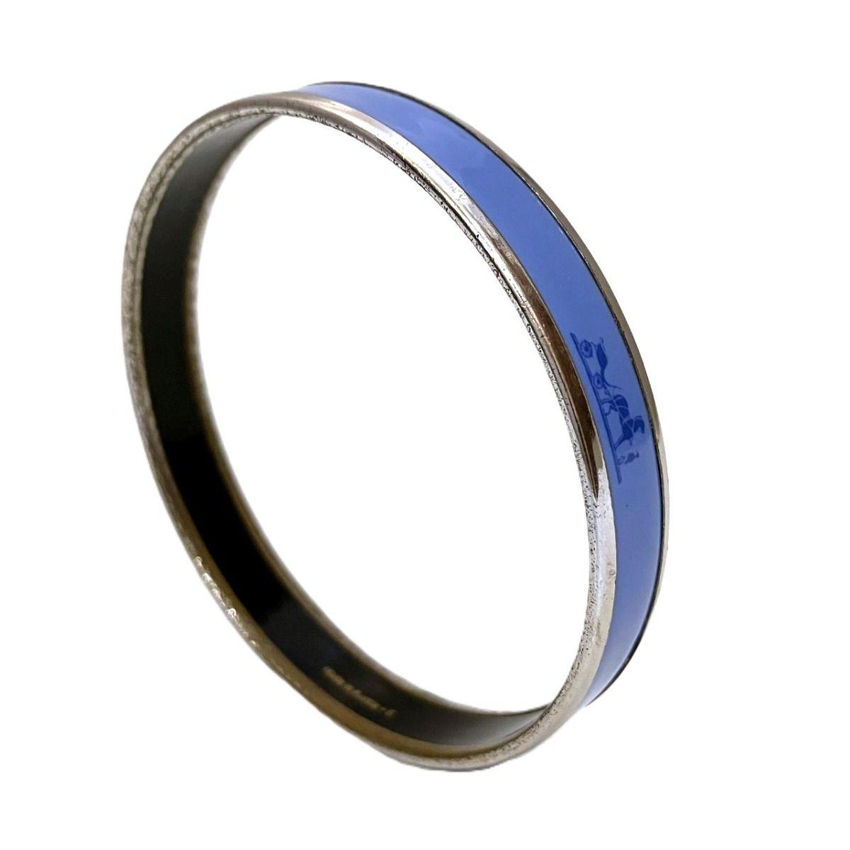 Hermes Enamel Caleche Bangle Alloy Bracelet — view 6