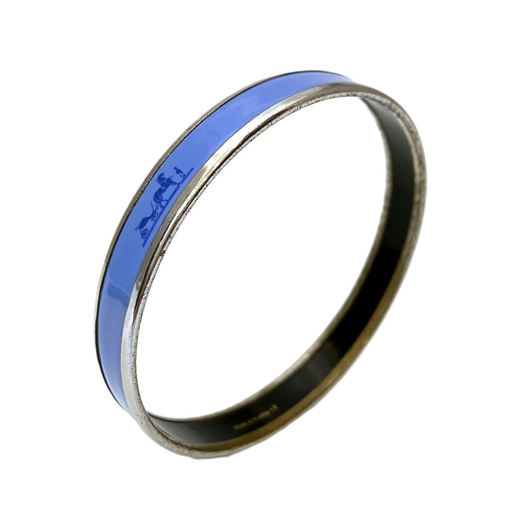 Hermes Enamel Caleche Bangle Alloy Bracelet — view 5