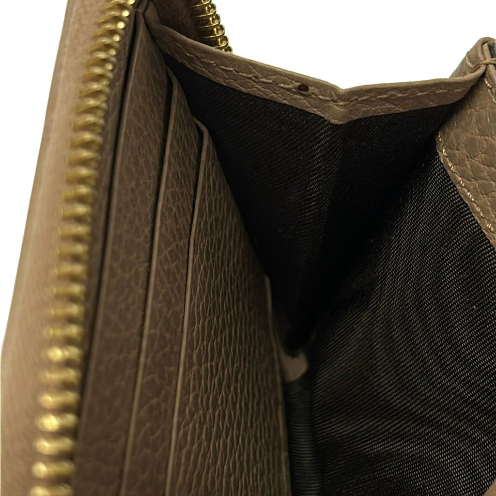 Gucci Wallet GG Marmont Beige Zip Around Leather — view 6
