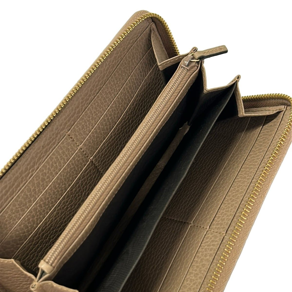 Gucci Wallet GG Marmont Beige Zip Around Leather — view 3