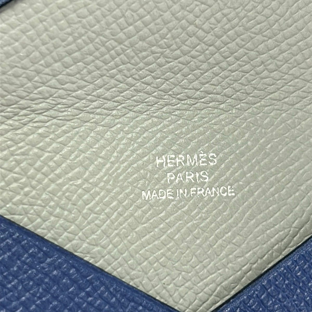 Hermes Card Case Calvi Verso Blue — view 5