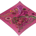 Hermes Pleated Scarf Silk la Danse du Cosmos Space Dance Pink — view 3