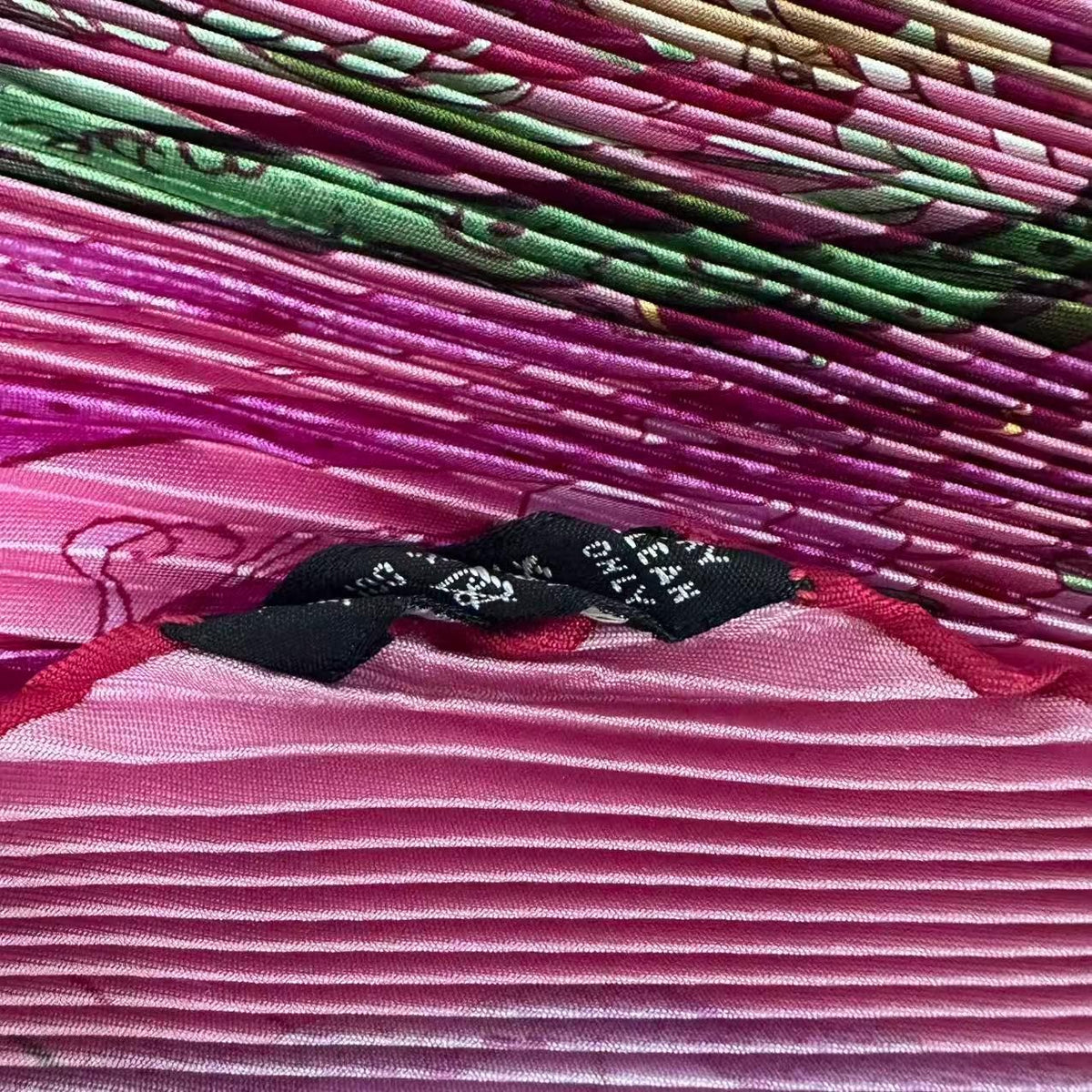 Hermes Pleated Scarf Silk la Danse du Cosmos Space Dance Pink — view 6