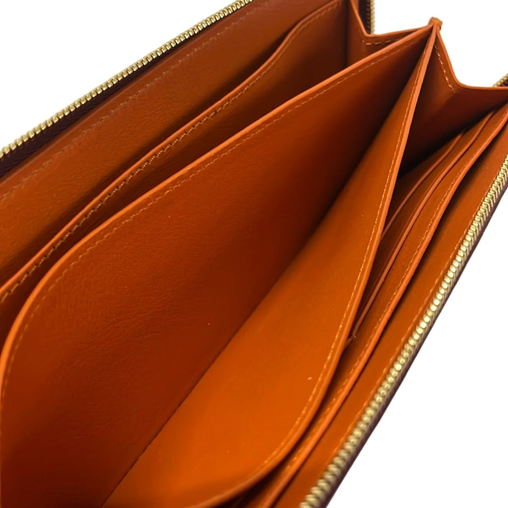 Loewe Wallet Knot Zip Around Bordeaux Brown — view 4