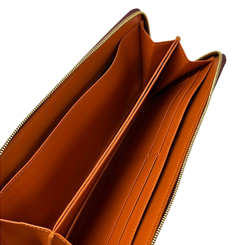 Loewe Wallet Knot Zip Around Bordeaux Brown — view 3