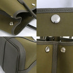 Hermes Garden Party TPM 30 Vert Loden Olive Toile Officier Negonda Tote Bag — view 7