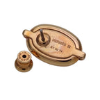 Hermes Earrings Mini Maillon Metal Pink Gold Black Simple One Side — view 5