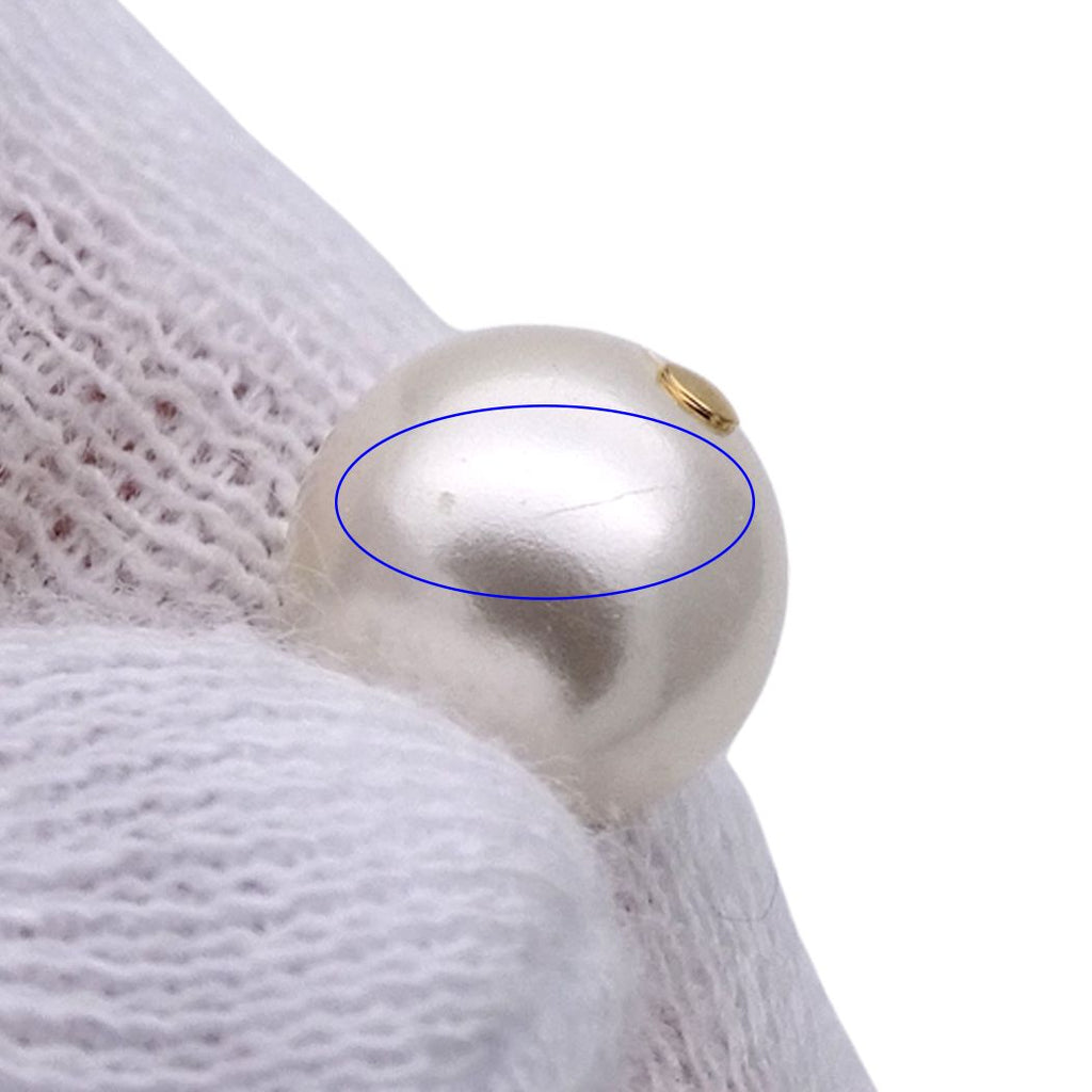 Louis Vuitton Earrings Faux Pearl LV Iconic Gold — view 5
