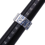 Dior Ring Trotter Metal Blue Silver White Logo — view 5