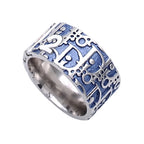 Dior Ring Trotter Metal Blue Silver White Logo — view 2