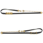Dior J'adior Logo Choker Necklace Neck Gold Tone Metal Antique Polished Black — view 3