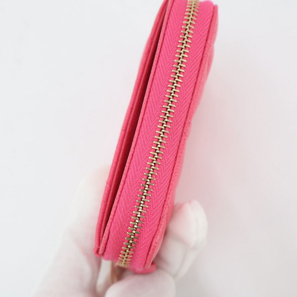 Chanel Lachic Zip Coin Purse Caviar Leather Pink — view 2