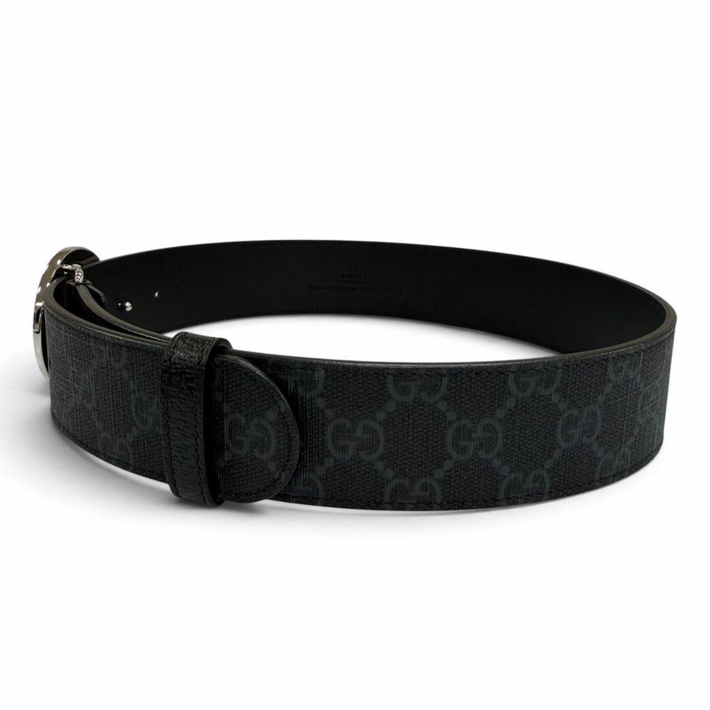 Gucci GG Supreme Interlocking G Belt Black Silver 65/26 — view 3