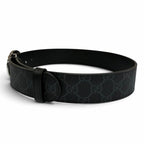 Gucci GG Supreme Interlocking G Belt Black Silver 65/26 — view 3