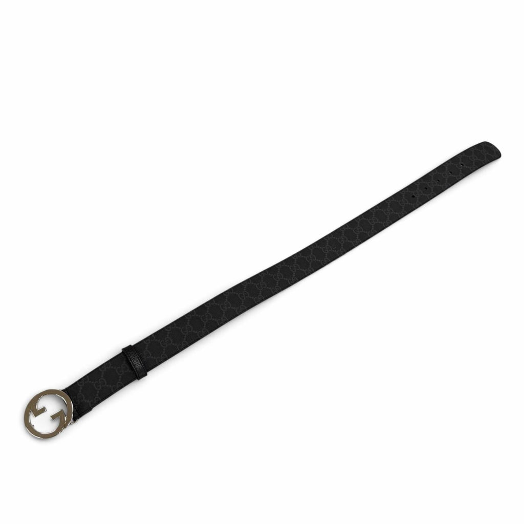 Gucci GG Supreme Interlocking G Belt Black Silver 65/26 — view 4
