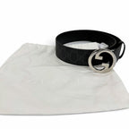 Gucci GG Supreme Interlocking G Belt Black Silver 65/26 — view 2