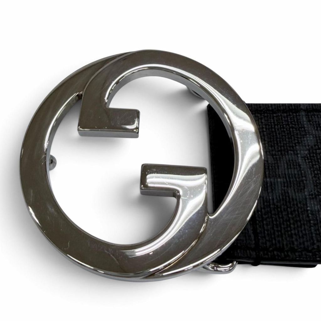 Gucci GG Supreme Interlocking G Belt Black Silver 65/26 — view 5