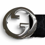 Gucci GG Supreme Interlocking G Belt Black Silver 65/26 — view 5