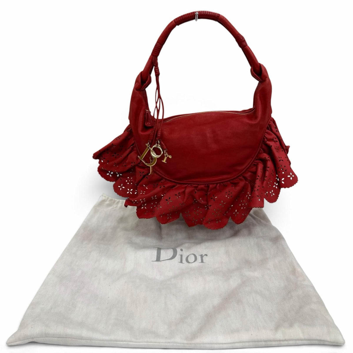 Dior Vintage Lambskin Galliano Era Logo Charm Handbag — view 2