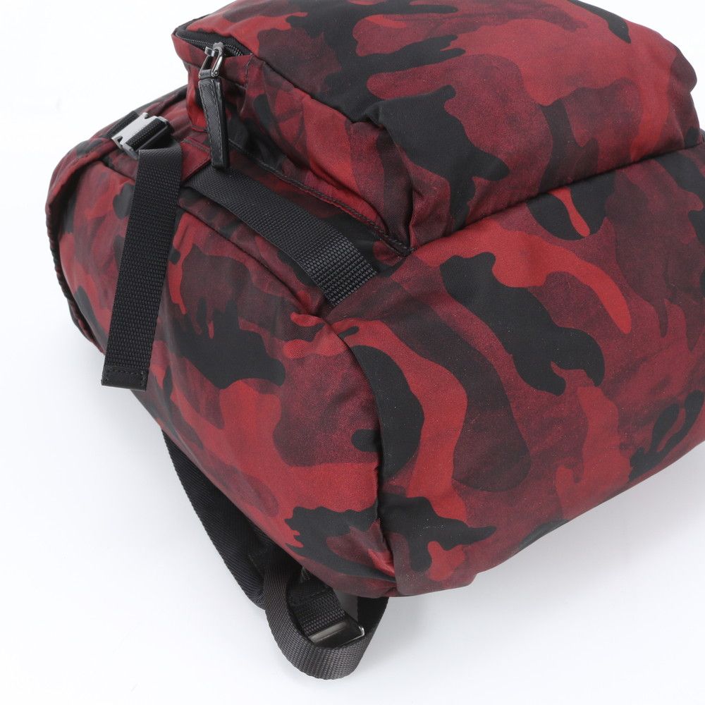 Prada Tessuto Nylon Camouflage Triangle Logo Backpack — view 4