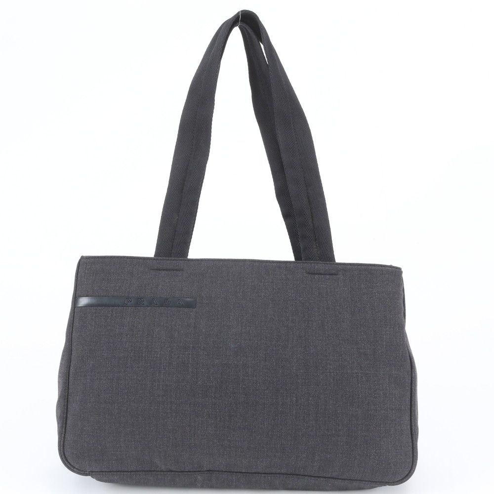 Prada Sports White Tag Tote Bag Shoulder Hand Black