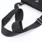 Prada White Tag Tessuto Nylon Triangle Logo Shoulder Bag Crossbody Messenger — view 2